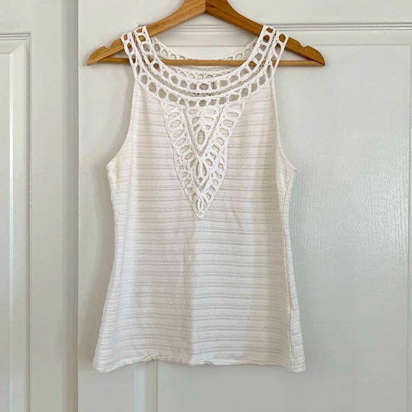 Anthropologie embroidered cream summer shirt - Picture 3 of 6